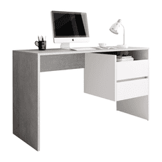 BPS-koupelny PC stůl, beton/bílý mat, TULIO