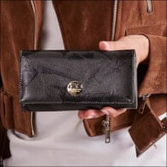 FOREVER YOUNG Moderní dámská kožená peněženka Marthas, černá