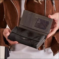 FOREVER YOUNG Moderní dámská kožená peněženka Marthas, černá