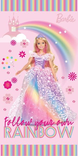 Carbotex Dětská osuška Barbie Duhová Princezna
