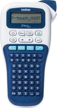 Tiskárna štítků PT-H107 (PTH107BRE1) odolné štítky TZ 12 mm rychlé nastavení fontů a ramečků LCD displej klávesnice