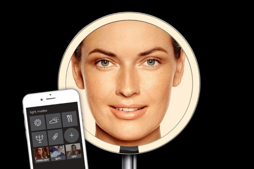  Simplehuman Senzorické kosmetické zrcátko s PRO Tru-lux LED osvětlením, 5x/10x zvětšení, rosegold 