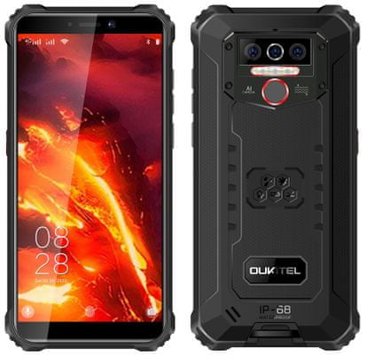 Oukitel WP5 Pro, odolný telefon, IP68, vojenský standard odolnosti MIL-STD-810G, extrémní kapacita baterie, dlouhá výdrž, trojitý fotoaparát