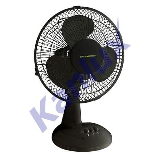 Kanlux Kanlux Stolní ventilátor VENETO-23B, 30 cm, černý 5905339238115