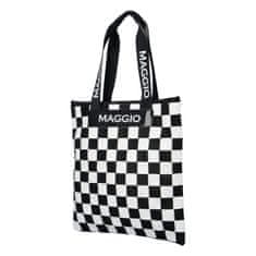 Maggio Extravagantní dámská koženková kabelka Maggio square, černá