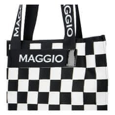 Extravagantní dámská koženková kabelka Maggio square, černá