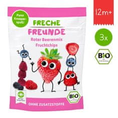 Freche Freunde BIO Ovocné chipsy - 100% Lesní plody (3x 10 g)