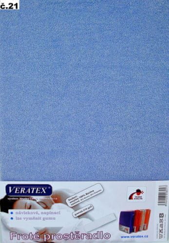Veratex VERATEX Froté prostěradlo na masážní lůžko 60x190 lehátko (č.21-sv.modrá)