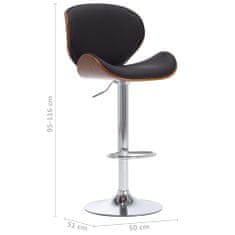 Vidaxl Barová židle černá umělá kůže