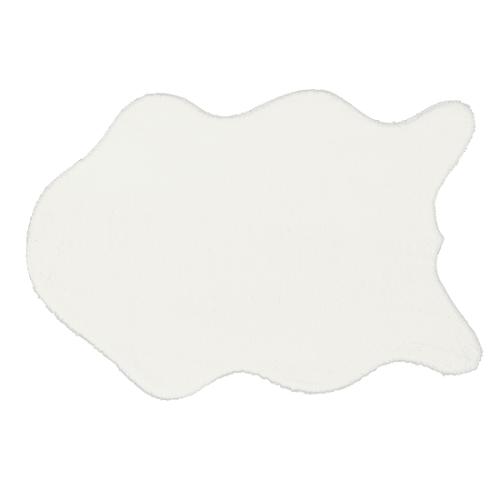 KONDELA Umělá kožešina, bílá, 60x90, RABIT TYP 7