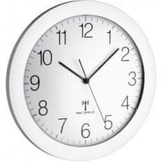 TFA 60.3512.02 Rádiem řízené analogové nástěnné hodiny s plastovým rámem, bílé