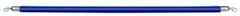 AHProfi Sametové lano modré 150cm karabiny stříbrné - PSR0007