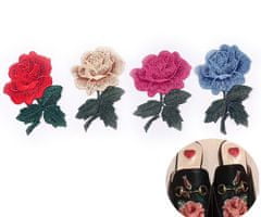 Kraftika Nášivka - mix květin, barevné růže, záplata na oblečení