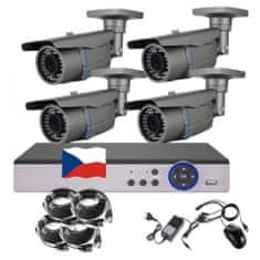 Eonboom 4CH 5MPx AHD kamerový set CCTV VR4B - DVR s LAN a 4x venkovní bullet kamera