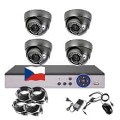 Eonboom 4CH 5MPx STARVIS AHD kamerový set CCTV VR4D - DVR s LAN a 4x venkovní dome kamera