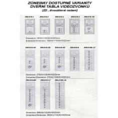 ACS Zoneway RFID přístupový systém/videozvonek - bytové tablo Zoneway ZW-619-8D