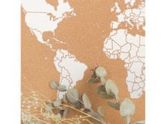 Alum online Korková nástěnná mapa světa- přírodní, bílá XL
