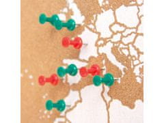 Alum online Korková nástěnná mapa světa- přírodní, bílá L