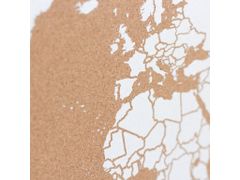 Alum online Korková nástěnná mapa světa- přírodní, bílá L