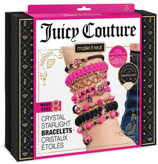Make It Real Juicy Couture Black & Neon Pink Swarovski