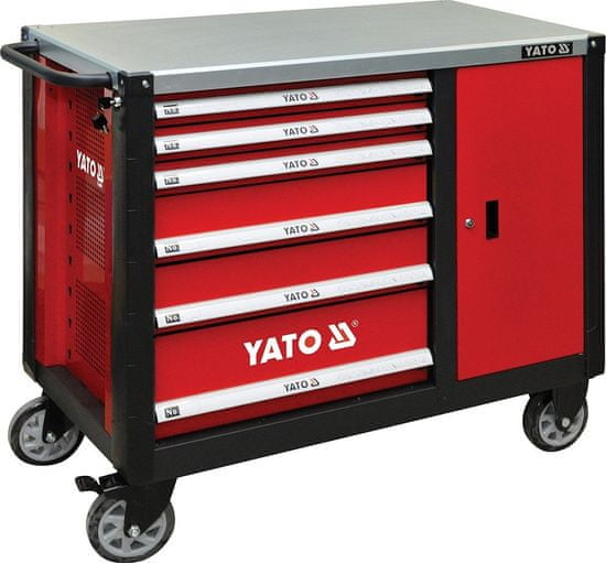 YATO Pojízdná montážní skříň 6+1 zásuvek YT-09002 YATO