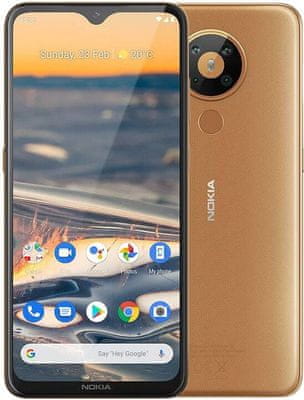 Nokia 5.3, velký displej, čtyřnásobný ultraširokoúhlý fotoaparát, nejnovější Android, čtečka otisků prstů, NFC, Android One