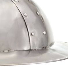 shumee Středověká rytířská přilba pro LARPy replika stříbro ocel