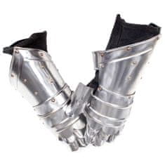 Vidaxl Středověké plátové rukavice pro LARPy replika stříbro ocel