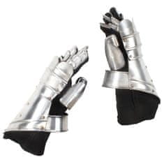 Greatstore Středověké plátové rukavice pro LARPy replika stříbro ocel