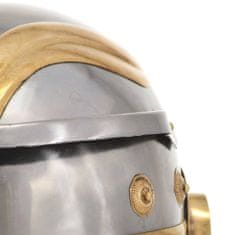 Vidaxl Římská válečnická přilba pro LARPy replika stříbro ocel