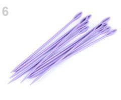 Kraftika 10ks 6 fialová nejsvětlejší plastové jehly délka 15 cm
