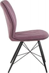 Danish Style Jídelní židle Lore (SET 2 ks), antracitová / růžová