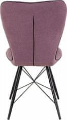 Danish Style Jídelní židle Lore (SET 2 ks), antracitová / růžová