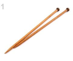 Kraftika 1pár 1 bambus tmavý rovné jehlice č. 10 bambus, pletení
