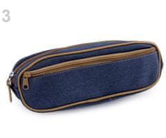 Kraftika 1ks 3 modrá jeans textilní pouzdro 8x20cm