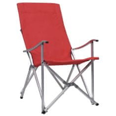 Greatstore Skládací kempingové židle 2 ks červené