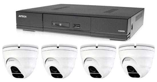 Avtech Kamerový set 1x DVR DGD1005AV a 4x 5MPX Dome kamera DGC5205TSE + 2x napájecí zdroj ZDARMA!
