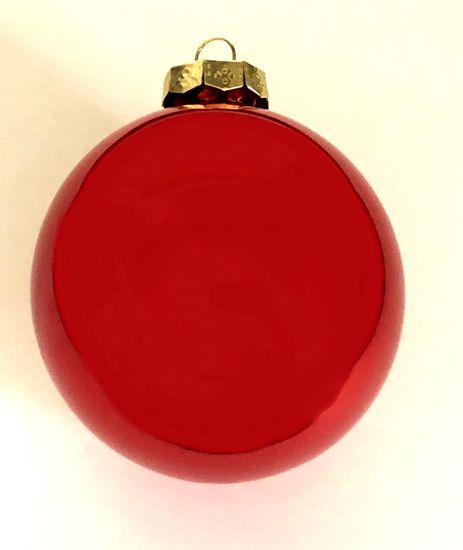 DUE ESSE Set 20 ks vánočních skleněných červených ozdob koule Ø 8 cm