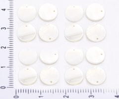 Kraftika 8ks bílé plochý disk čočková perleti disku vrtané kolo