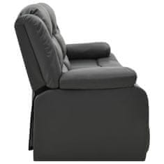 Greatstore 3dílný polohovací sedací set šedý umělá kůže