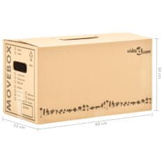 Greatstore Kartónové krabice na stěhování XXL 200 ks 60 x 33 x 34 cm