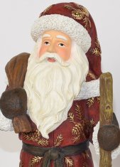 DUE ESSE Vánoční dekorace Santa s pytlem, 38 cm
