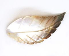 Kraftika 1ks iris leaf matka pearl shell dlouho vyřezávané přívěsek