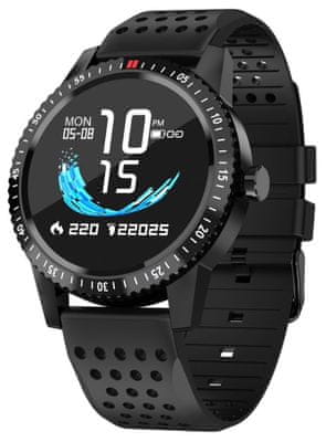 Chytré hodinky Carneo Gear sport, sledování tepu, kalorií, vzdáleností, kroků, spánku, vodotěsné, dlouhá výdrž