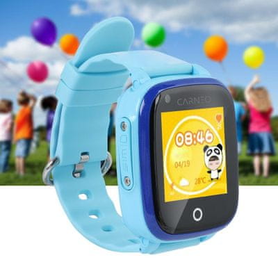 Chytré hodinky pro děti Carneo GuardKid+ 4G, hovory, videohovory, hlasové zprávy, lokalizace, GPS, historie pohybu