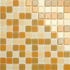 Maxwhite Mozaika CH4016PM skleněná oranžová hnědá 30x30cm sklo
