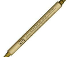 Kuretake Kaligrafické metalické pero zig se dvěma hroty zlaté