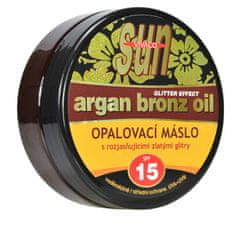 SUN Vital Opalovací máslo Glitter effect s BIO arganovým olejem SPF 15 SUN  200 ml