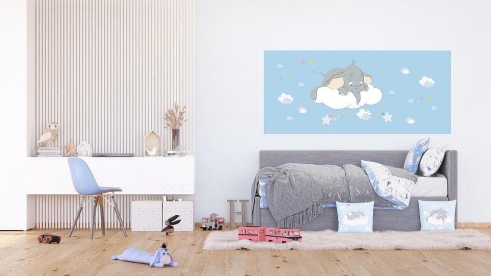 AG Design Fototapeta Dumbo v oblacích 202 x 90 cm