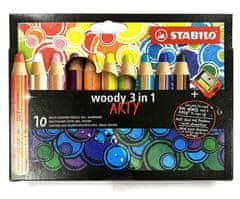 Stabilo Pastelky woody 3 v 1 - mix barev (10ks),